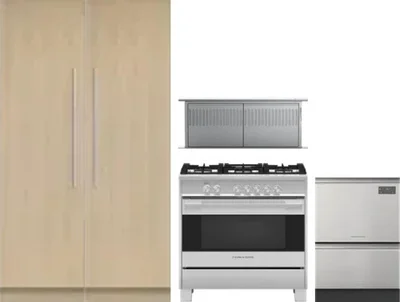 5 Piece Package Includes Refrigerator, Freezer, Range, Hood And Dishwasher
